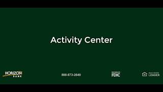 Online Banking Activity Center
