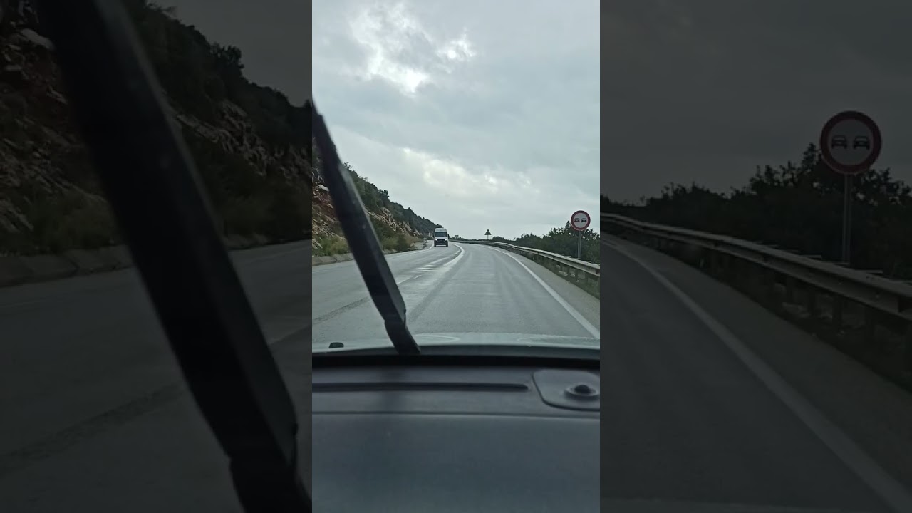 Demre den yağmurlu bir Şubat ayında Finike ye virajlı yollarda giderken