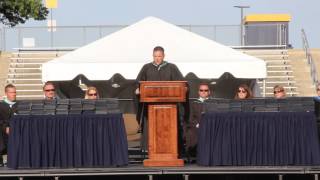 Saline High School Commencement 2017:  Principal David Raft on the Senior Class