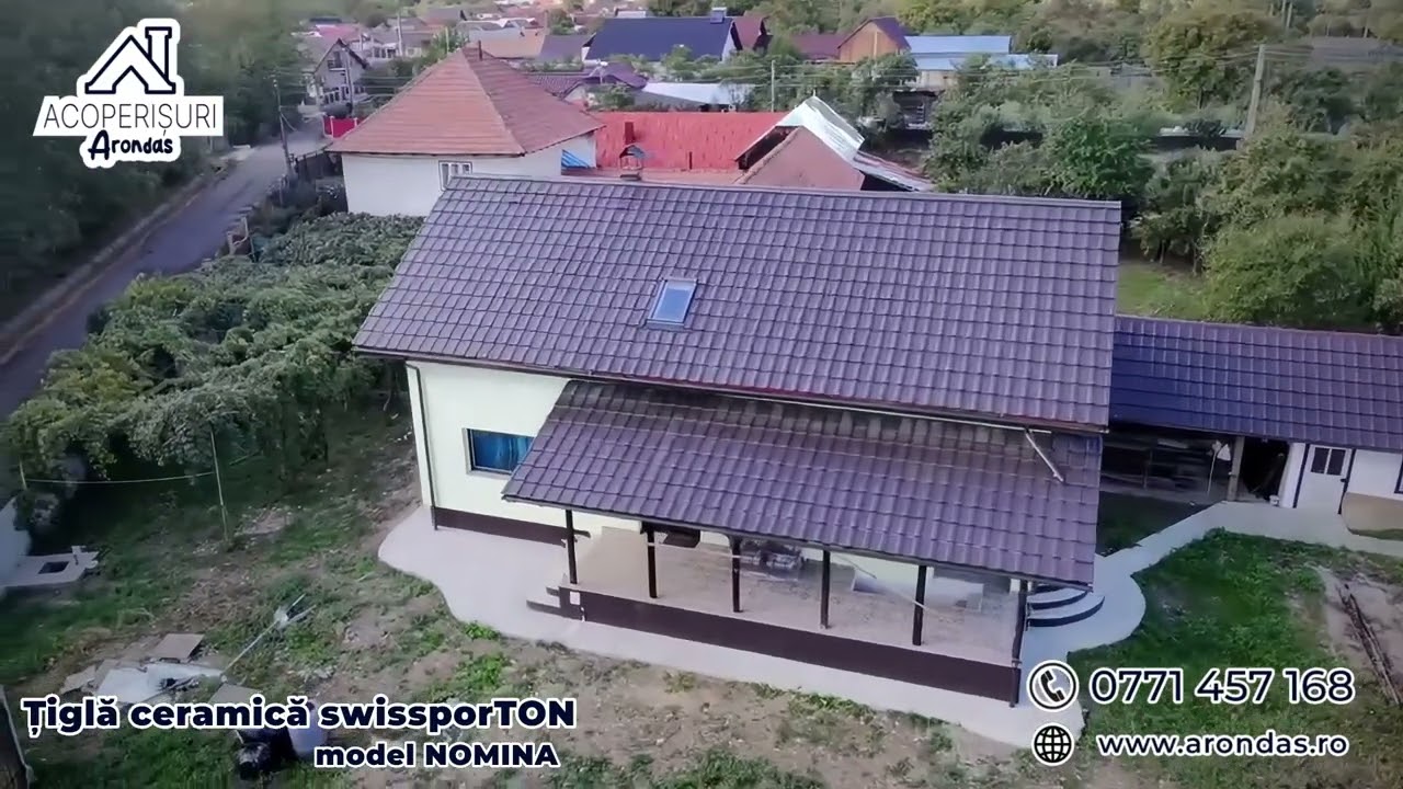 Acoperiș cu țiglă ceramică swissporTON NOMINA – calitate care rezistă în timp
