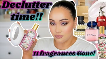 ANOTHER PERFUME DECLUTTER! 😱 DOWNSIZING MY PERFUME COLLECTION! AMY GLAM 💙
