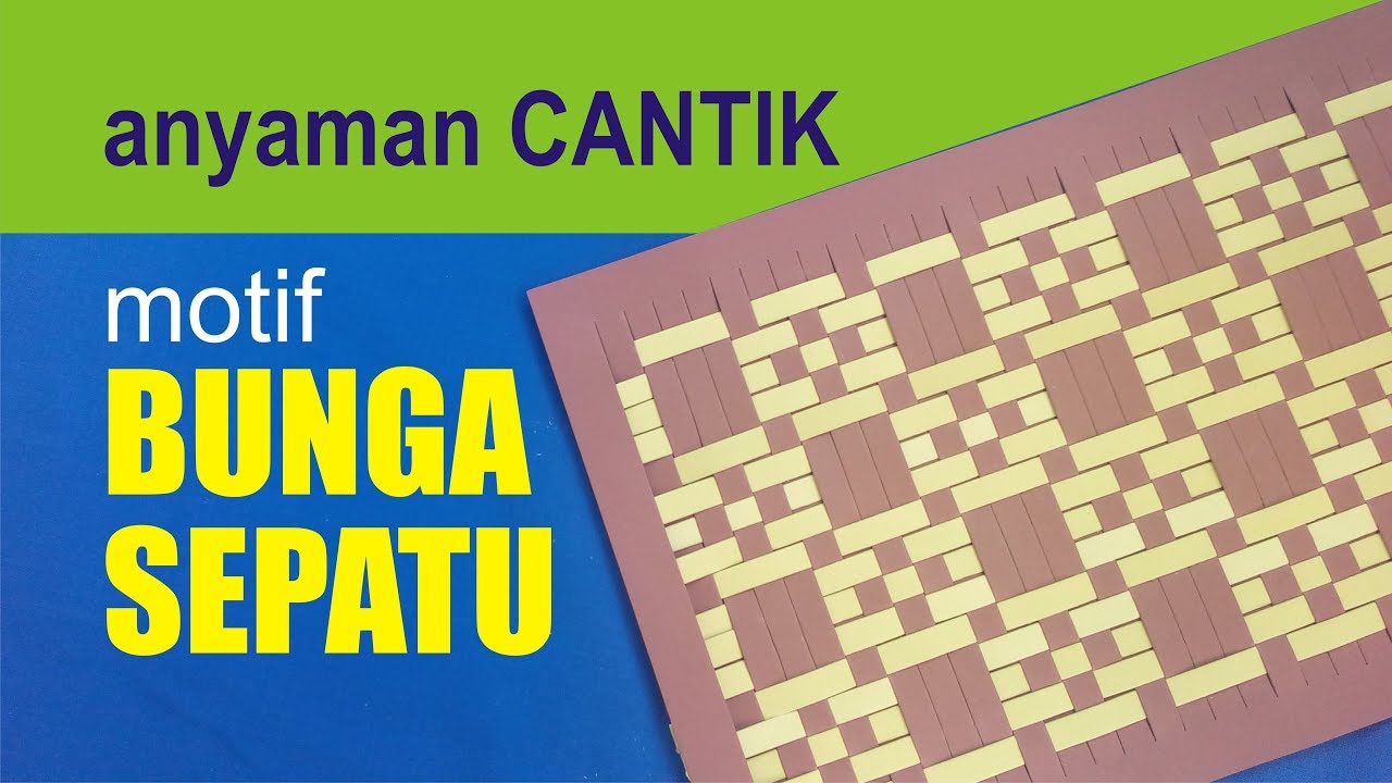 Menakjubkan 22 Gambar  Anyaman Kertas Bermotif Bunga 