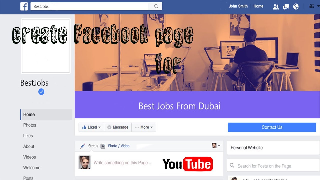 How To Make A Facebook Page For Your YouTube Channel - YouTube