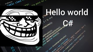 hello world program in c# |coding culture 2.0