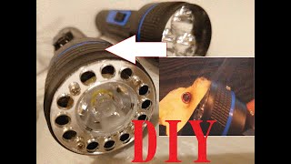 125倍超爆光！ダイソー100均ライト魔改造！紙に火が付くパワーに！フラッシュライトDIY自作カスタム Making a High Power Flashlight