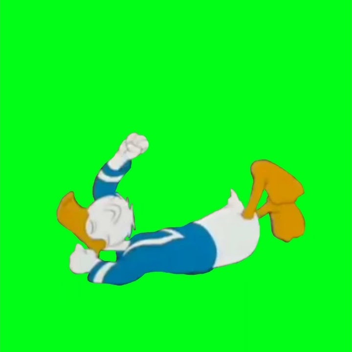 Donald duck Ketawa, green screen