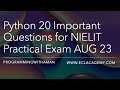 O level Practical Exam Important Questions Aug 23| Python Practical Exam Guide
