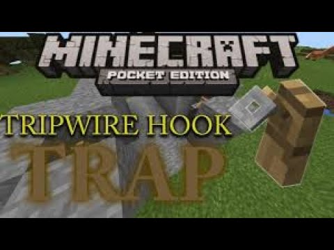 How to make a trap using a tripwire hook in minecraft Zyteplayz - YouTube