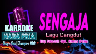 SENGAJA KARAOKE [NADA PRIA/COWOK] Lagu Dangdut Elvy Sukaesih Cipt. H. Rhoma Irama - Key :  Am