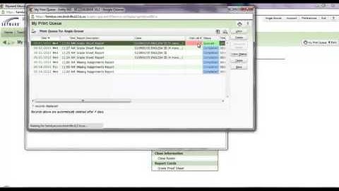 Blank Grade Sheet Report form Skyward