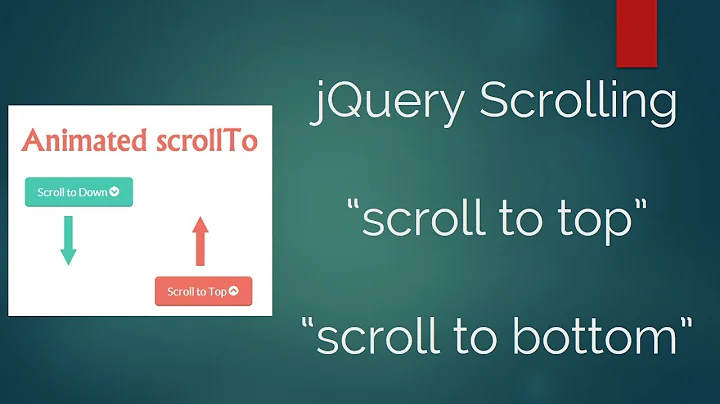 jQuery Scrolling: Scroll To top and Scroll To Bottom
