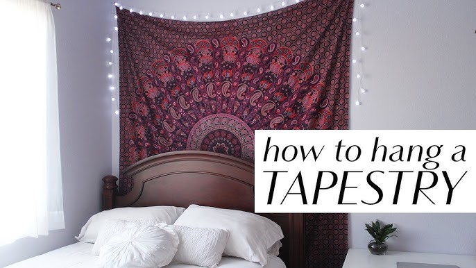 How to Hang a Rug, Hang a Tapestry, DIY Wall Hanging