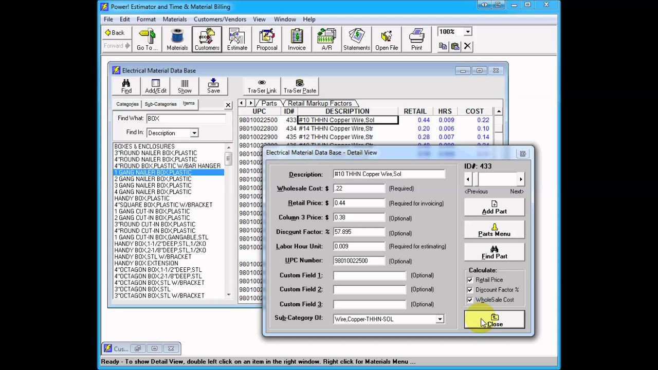 free electrical estimating software