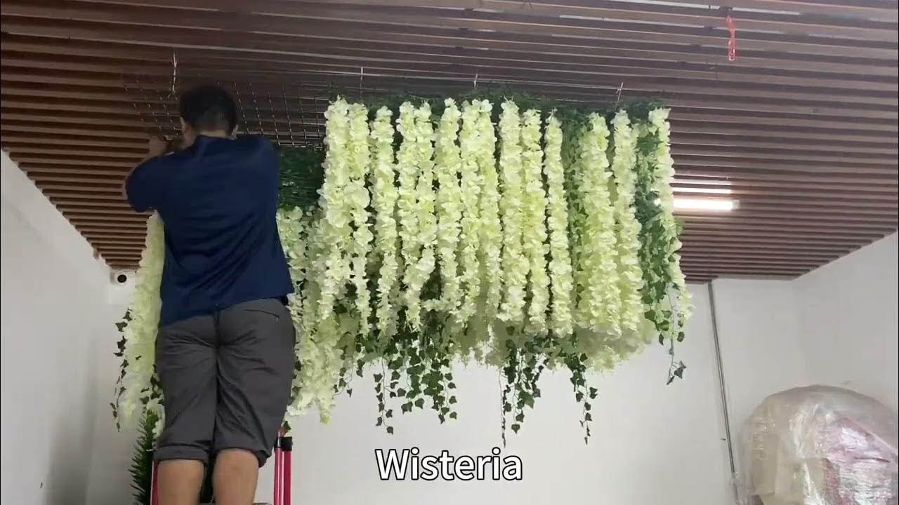 The wisteria ceiling decoration is suitable for decorating the wedding