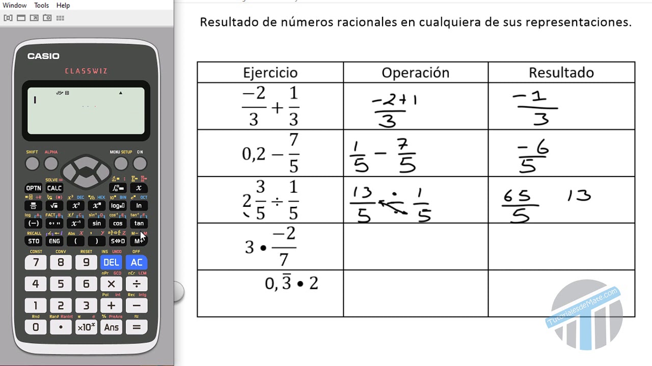 Operaciones Con números racionales en las diferentes notaciones - YouTube