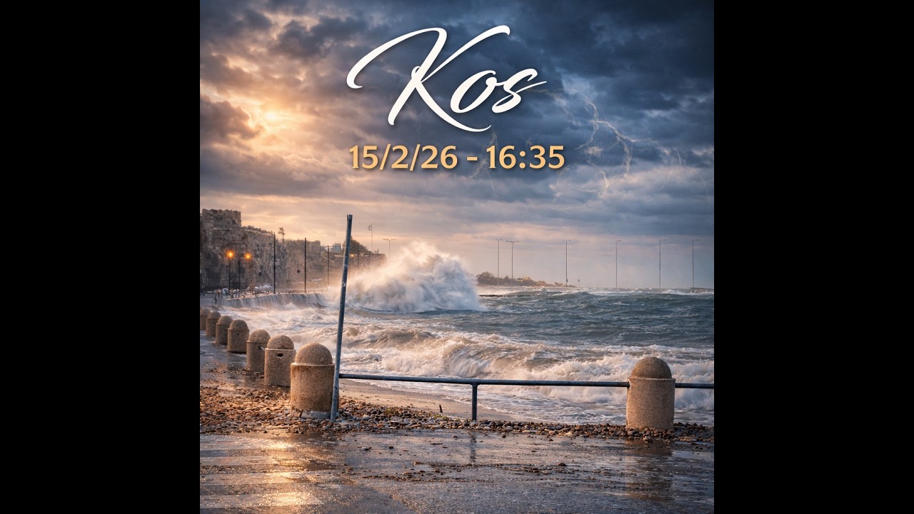 Storm on Kos | Wild Aegean Sea | 15.02.2026