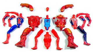 Emble Avengers Toys..spider Hodhi Vs Hulk Buster Vs Spiderman Vs Spiderman Miles Morales..