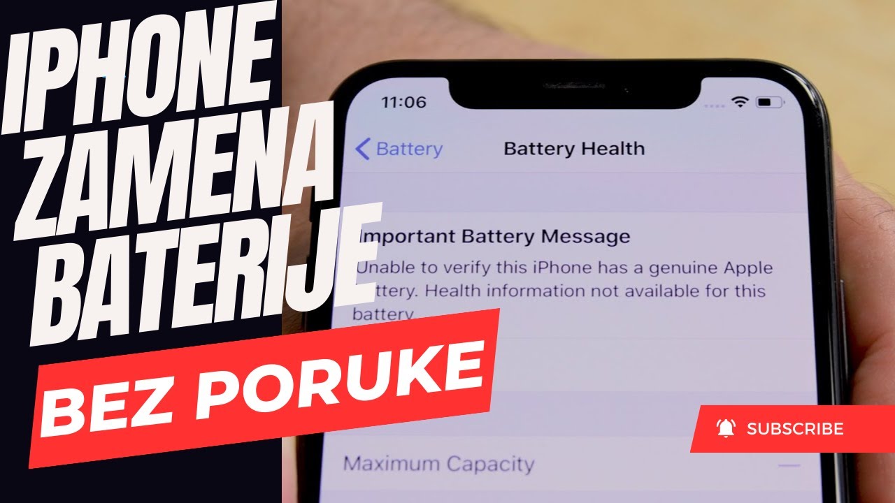 Zamena baterije bez vazne poruke Iphone XS - YouTube