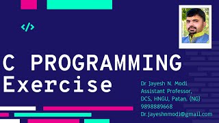 C Language Exercise 37 and 38 in Gujarati