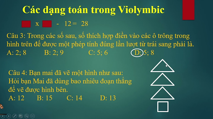 Các bài toán tổ hợp ở tiểu học trong violympic