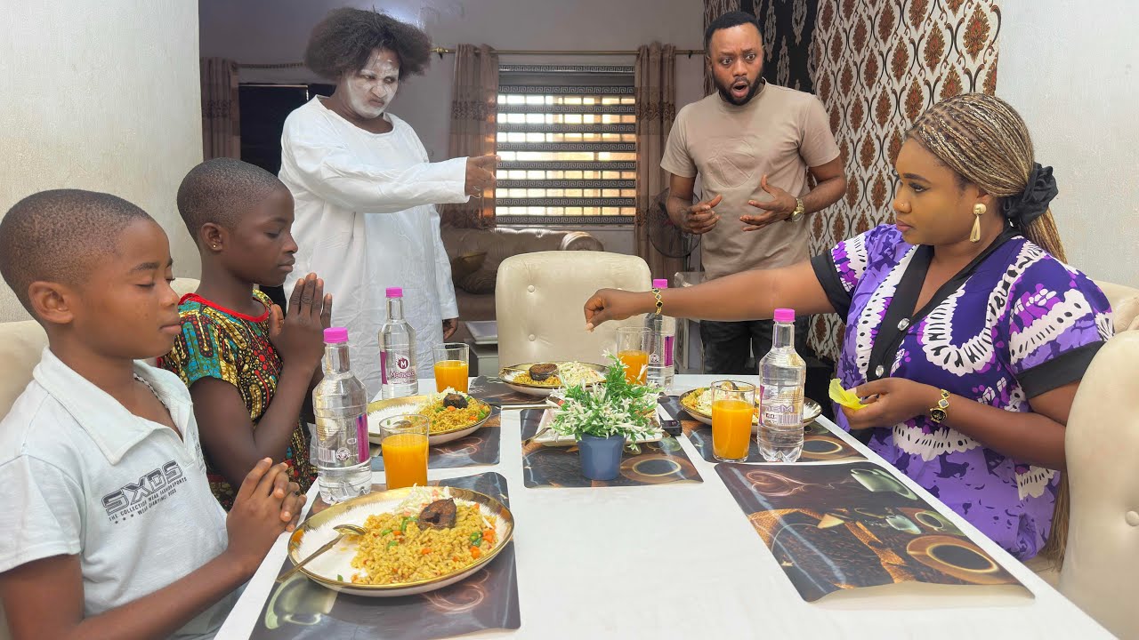 Мать-призрак наносит ему удар, чтобы спасти мужа.