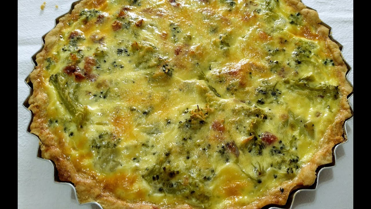 Quiche de Brócolis Com Bacon - YouTube