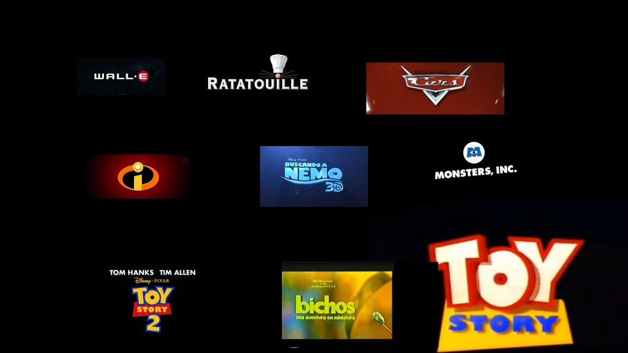 Pixar trailer logos En español latino 1995-2024