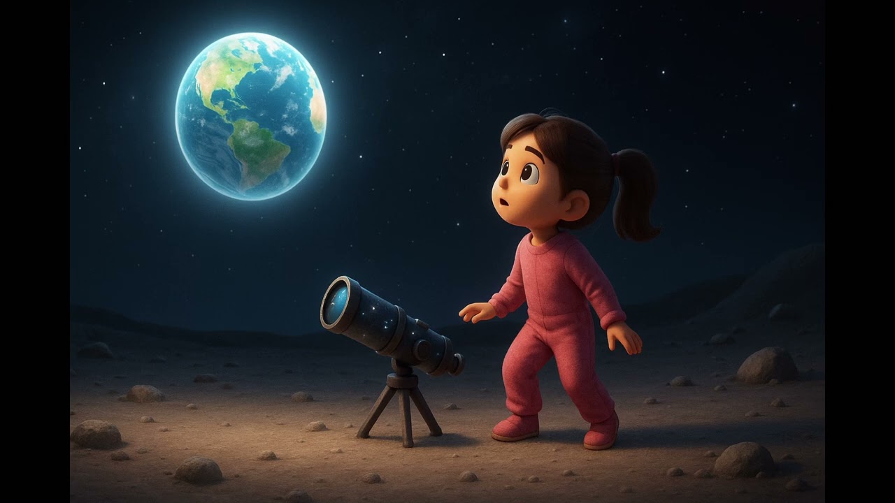 LEARN ABOUT THE MOON through this Story with Visually Illustrated Vocabulary 