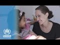 Angelina Jolie Pitt gives hope to refugee Leemar in Azraq Camp, Jordan