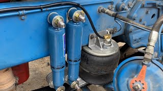 Peterbilt 389 12 gauge front air ride install