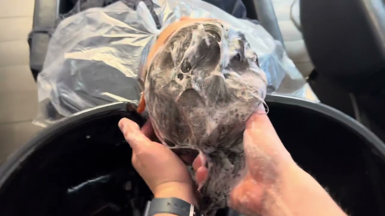 Hair Salon Immersive Experience | POV | Relaxing Hair Washing After Toner