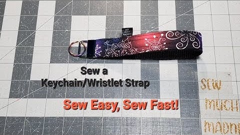 How I use fusible Foam Interfacing to Sew a soft puffy Keychain/Wristlet Strap ✨️