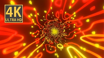 VJ LOOP NEON Hypnotic Yellow Red Abstract Background Video Lines Pattern 4k Screensaver for TV 10 h