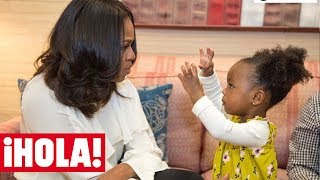 El divertido BAILE de MICHELLE OBAMA con una niña de dos años que arrasa en las redes