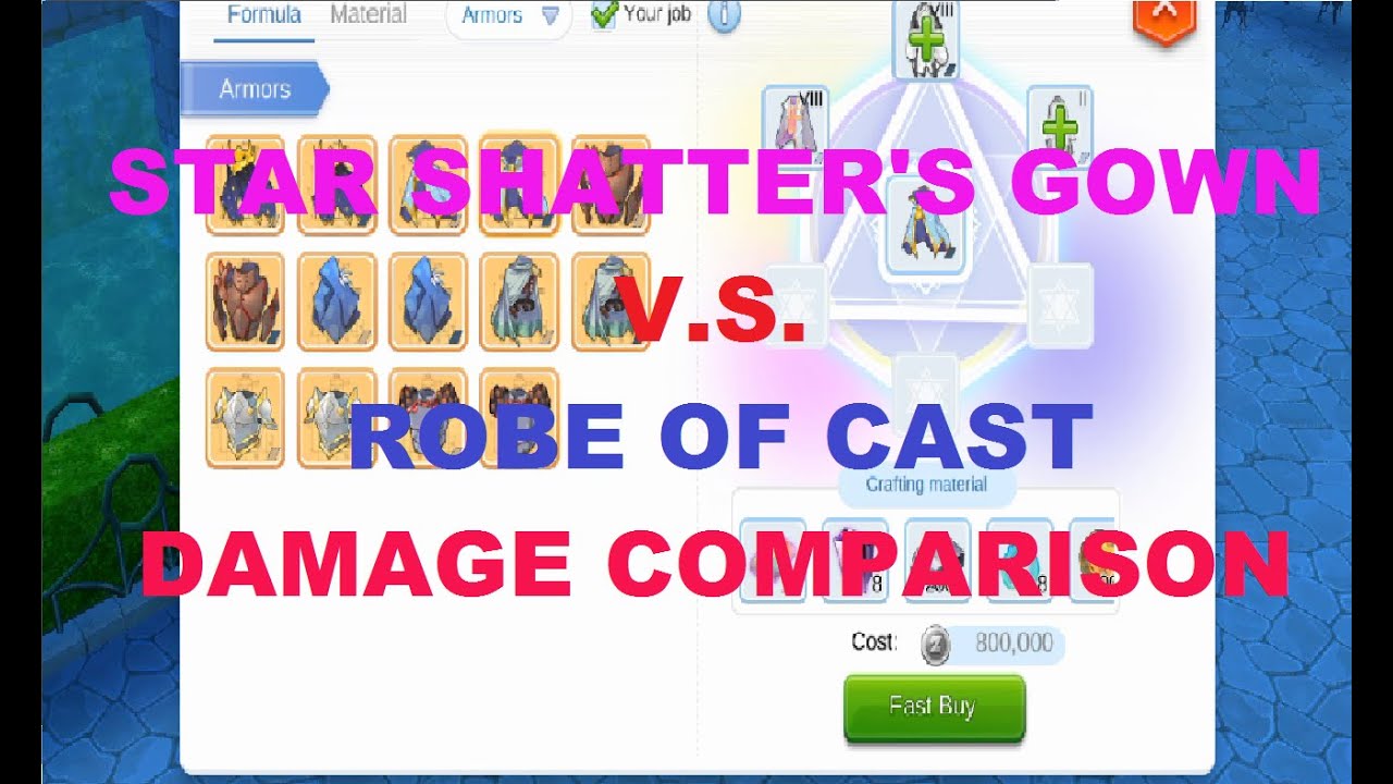 Fusion Armor Star Shatter S Gown Vs Robe Of Cast Ragnarok Eternal Love Youtube