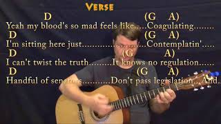 Eve of Destruction (Barry McGuire) Guitar Lesson Chord Chart in D with Chords\/Lyrics