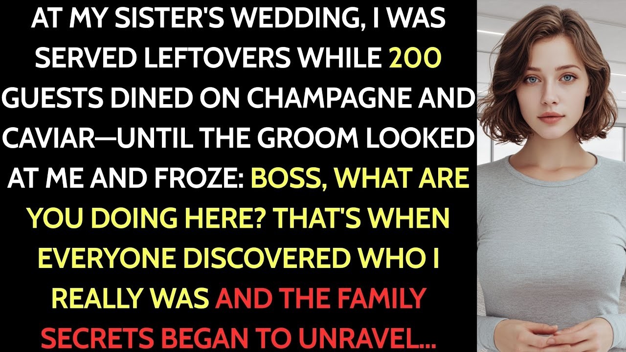At My Sister’s Wedding, I Was Given Leftovers—Until the Groom Said: ‘Boss, What Are You Doing Here?’