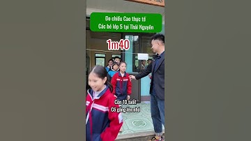 Thử thách đo chiều cao các em lớp 5 với mốc 1m40 tại Bắc Cạn Thái Nguyên #duocsithang #tangchieucao