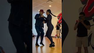 SALSA EN PAREJA INTERMEDIO JORGE MELO &amp; GEISHY CASTILLO AT HOUSTON DANCE CENTER DEMO.