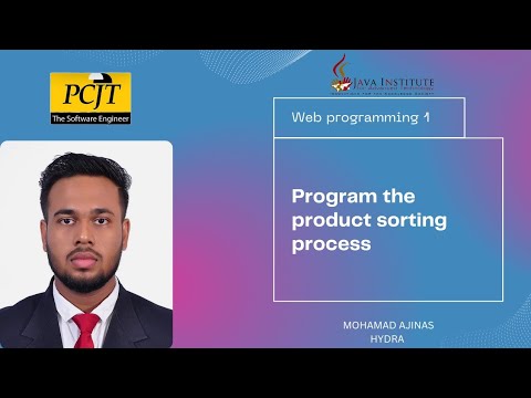 Program the product sorting process