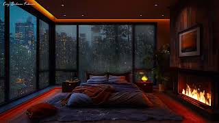 Cozy Bedroom & Rain Sound | ASMR Heavy Rain for Sleep, Study and Relaxation, Meditation #2