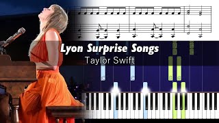 Taylor Swift - Lyon Surprise Songs - Accurate Piano Tutorial With Sheet Music