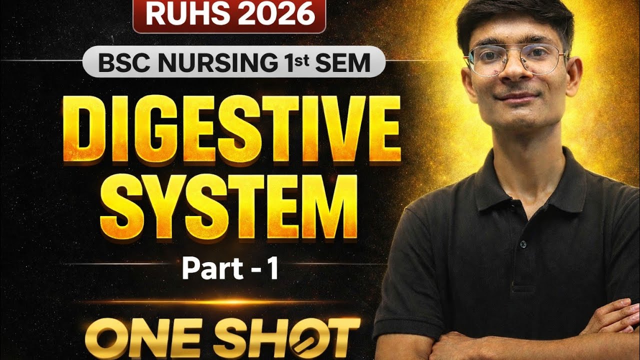 Digestive system one shot revision| Anatomy & physiology | RUHS University | Nursing