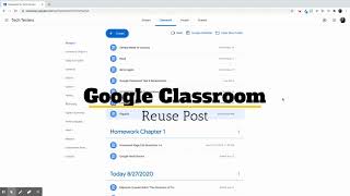 Celebrity Google Classroom: Reuse Post Profile