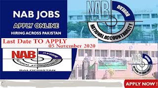 NAB JOBS 2020| National Accountability Bureau (NAB JOB) 2020