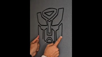Transformers autobots logo two hands drawing #transformers #autobots #optimusprime #twohandsdrawing
