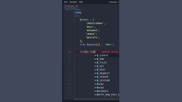كيف تلوب على المصفوفة | array with loop in php #تعليم #shorts