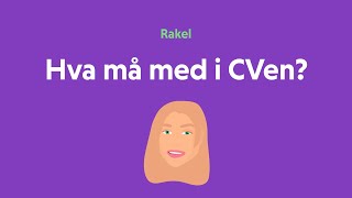 Hvordan skrive CV?