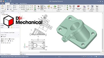 DesignSpark Mechanical #21 Direct Modeling: Extrude and Cut with Pull; Round several corners.