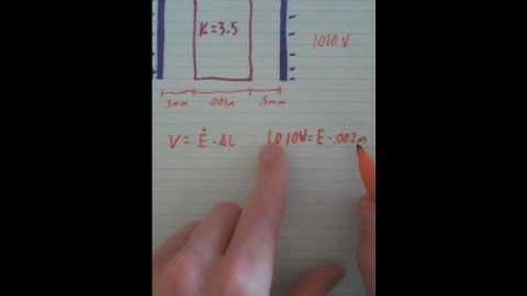 Potential Difference Across a Capacitor with a Insulator in it.